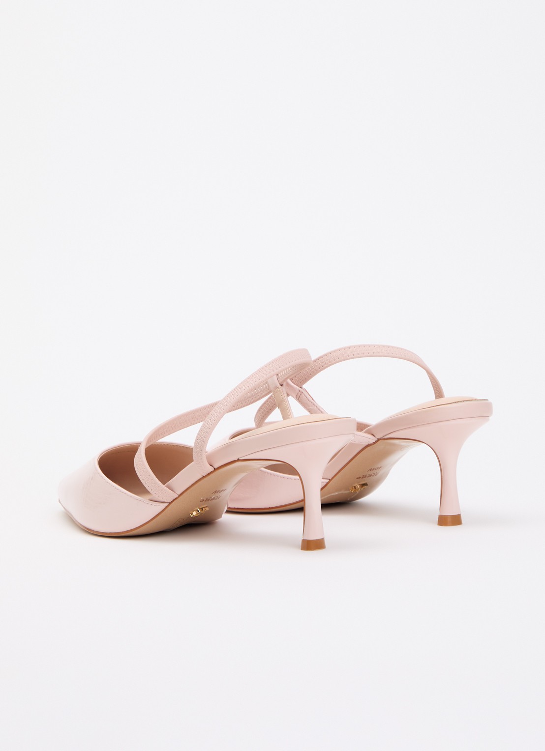 Dune London Wide Fit Charming slingback met glitter - achterkant roze