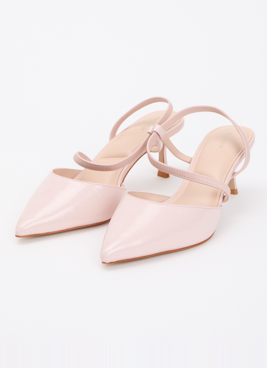 Dune London Wide Fit Charming slingback met glitter - detail goud