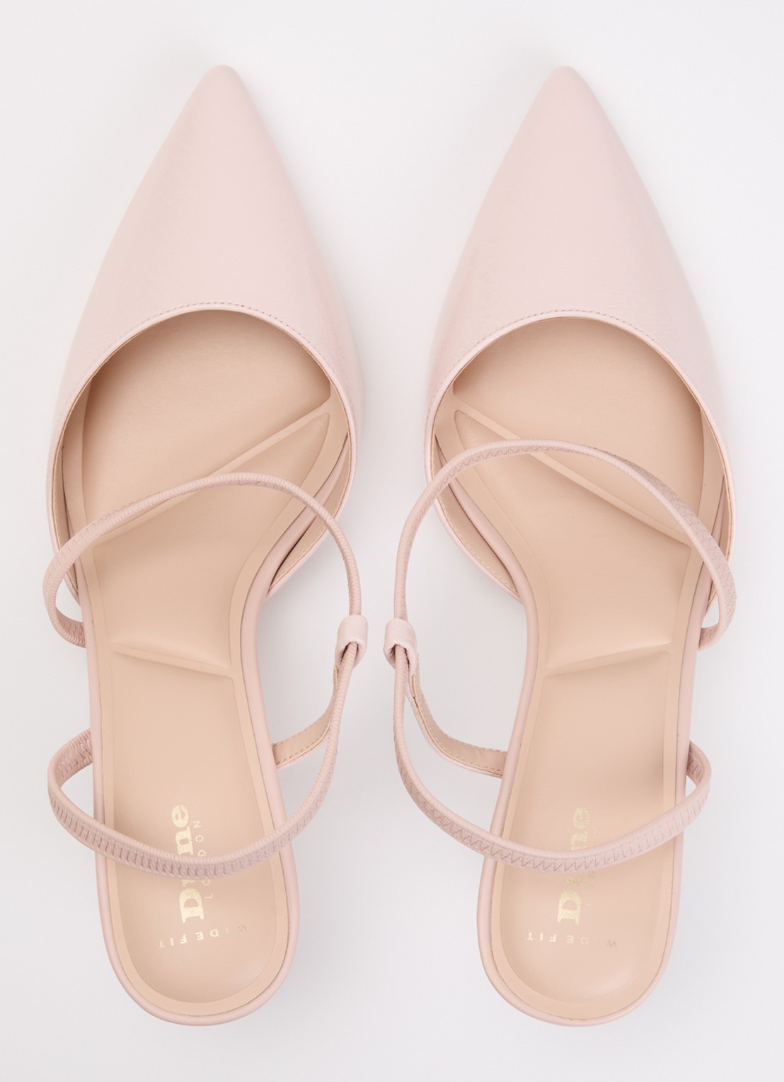 Dune London Wide Fit Charming slingback met glitter - detail 2 goud