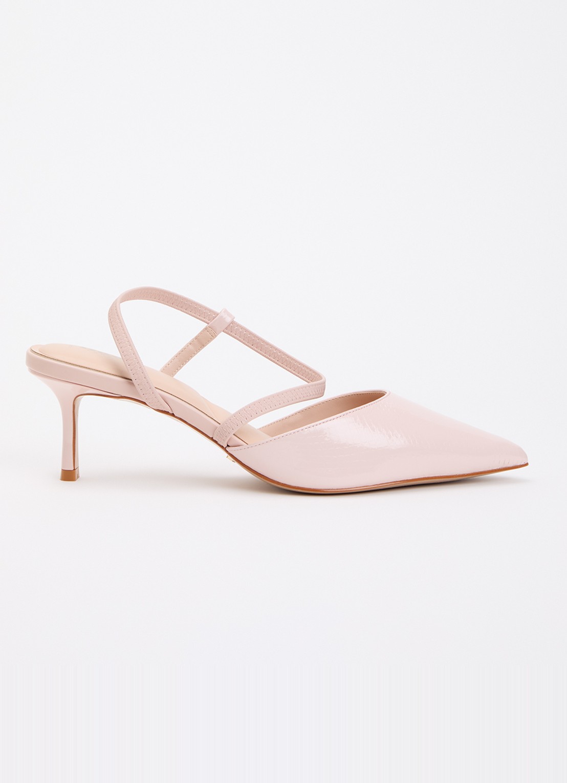 Dune London Wide Fit Charming slingback met glitter - voorkant 8 goud