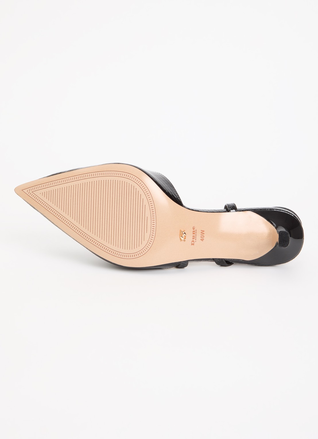 Dune London Wide Fit Charming slingback met glitter - detail 3 zwart