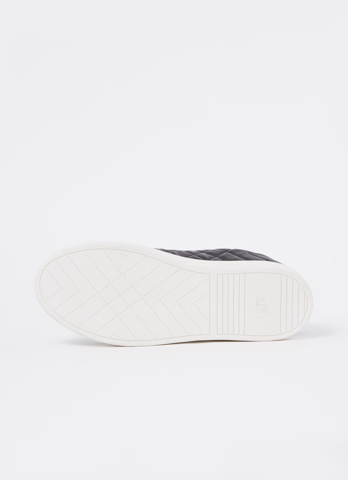 Dune London Wide Fit Egent sneaker van leer met quilt patroon  - detail 4 zwart