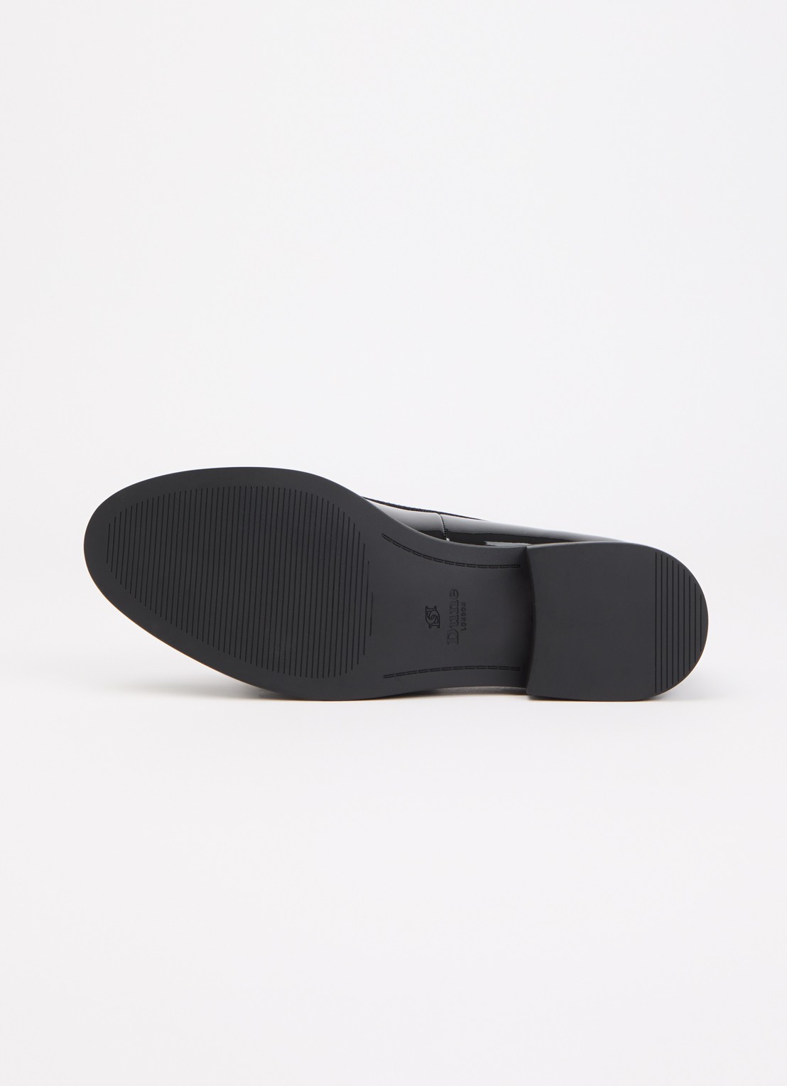 Dune London Wide Fit Gazeles loafer met lakfinish - detail 3 zwart