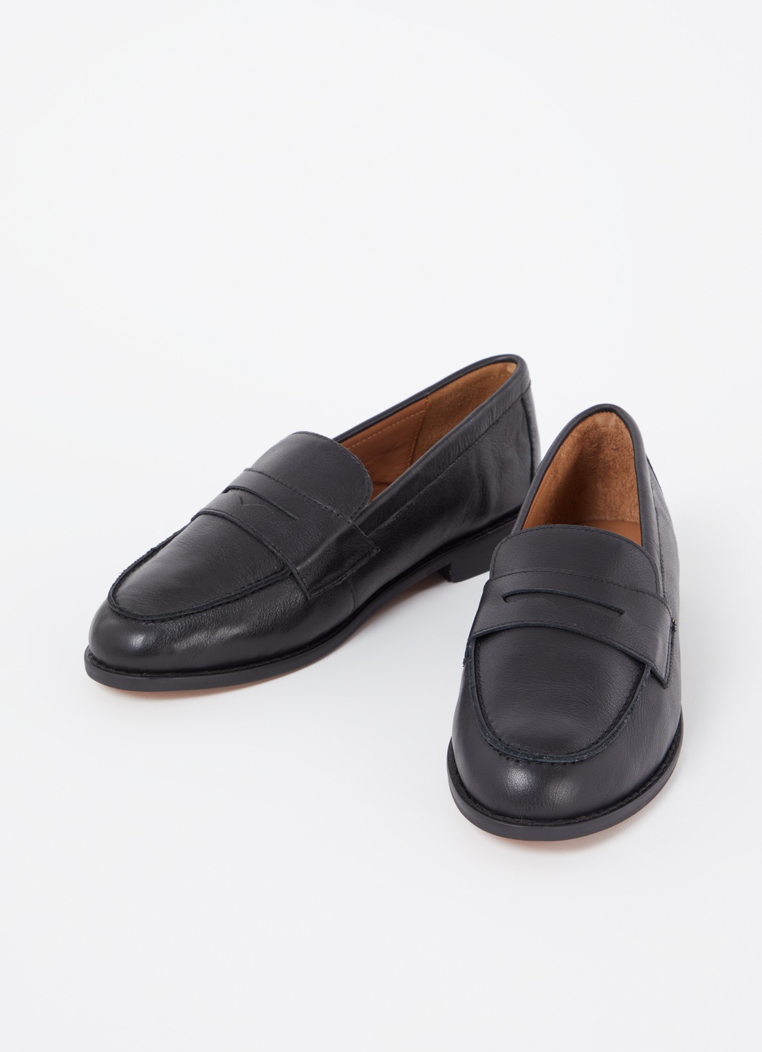 Dune London Wide Fit Ginelli loafer van leer - detail 3 zwart