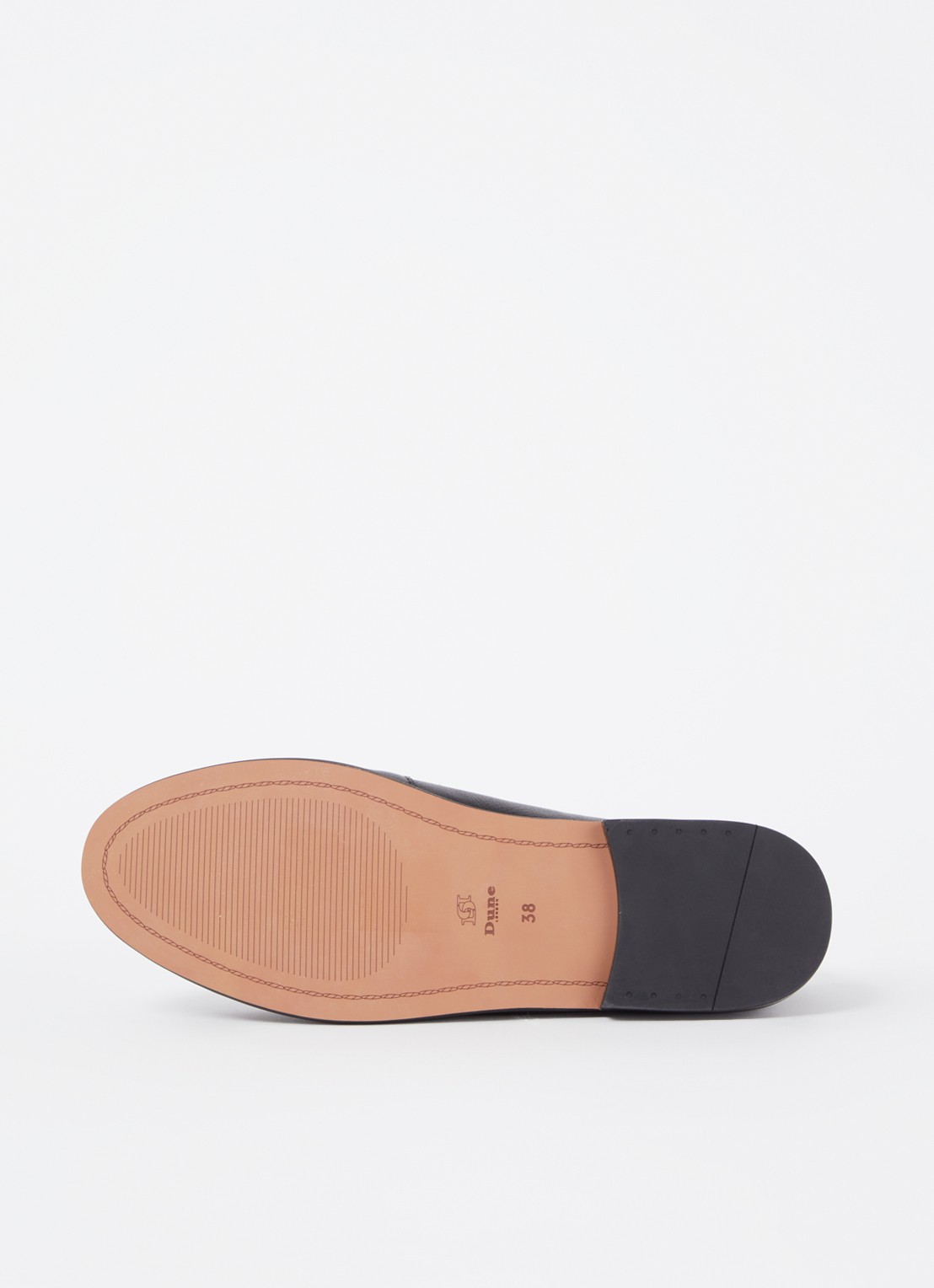 Dune London Wide Fit Ginelli loafer van leer - detail 5 zwart