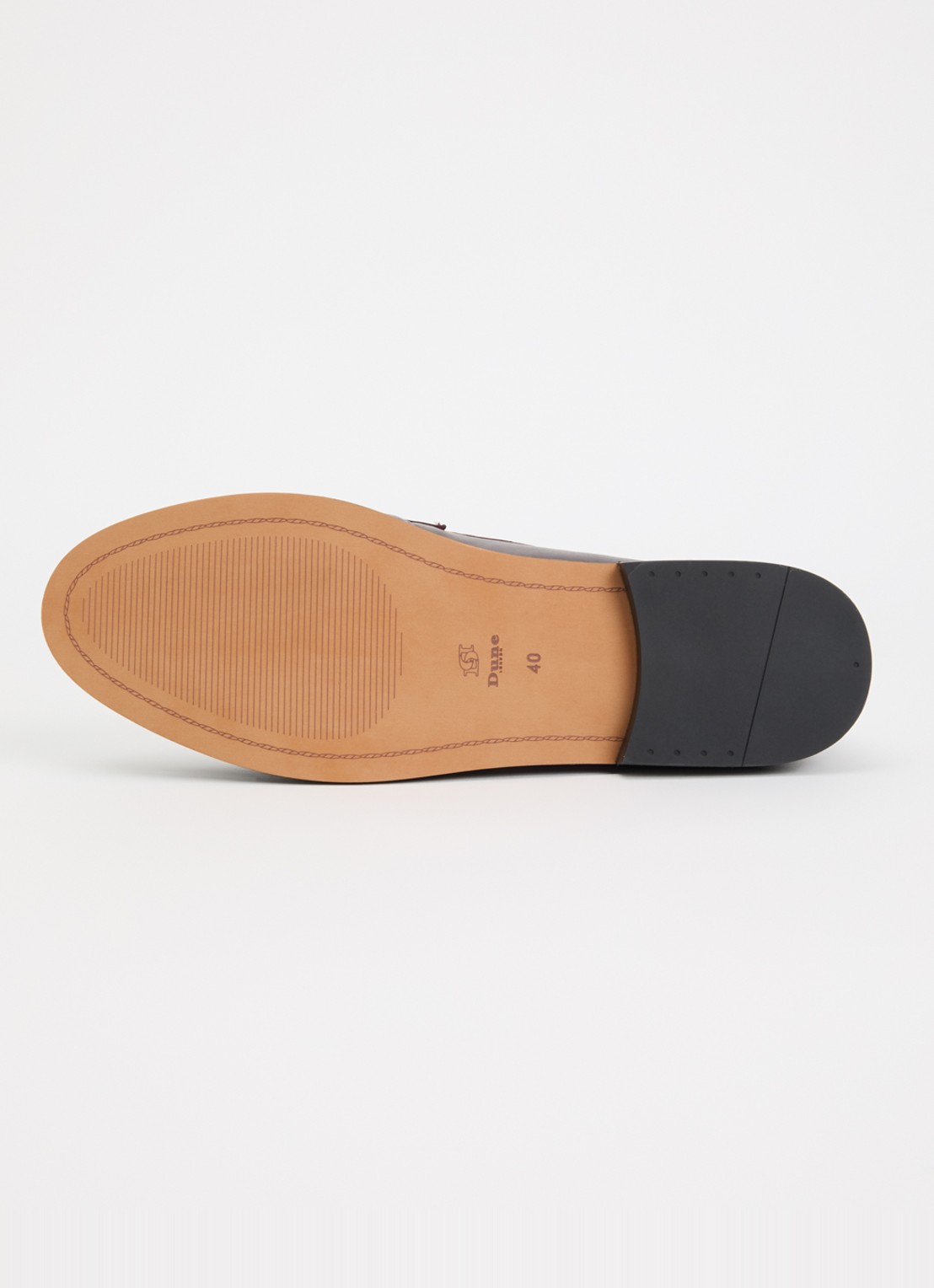 Dune London Wide Fit Ginelli loafer van leer - detail 4 bordeauxrood