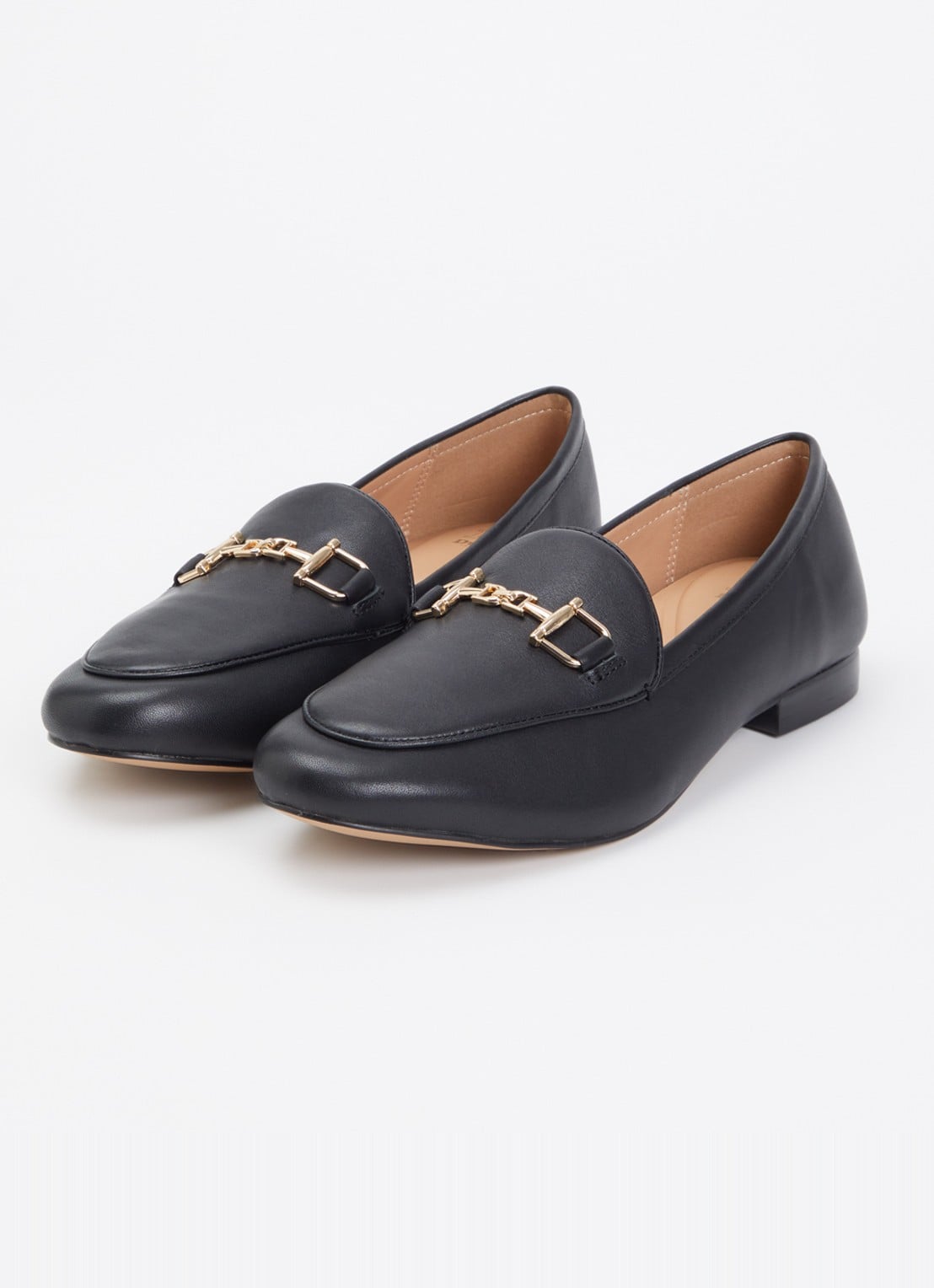 Dune London Wide Fit Glair loafer van leer met horsebit - detail 3 antraciet