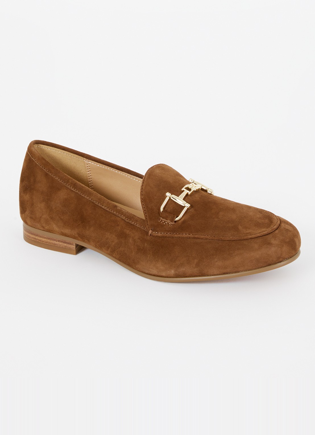 Dune London Wide Fit Glair loafer - voorkant 2 bruin
