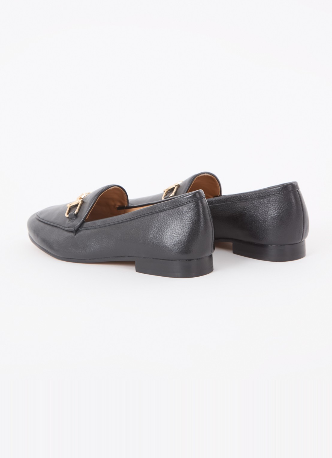 Dune London Wide Fit Glair loafer - achterkant 4 zwart