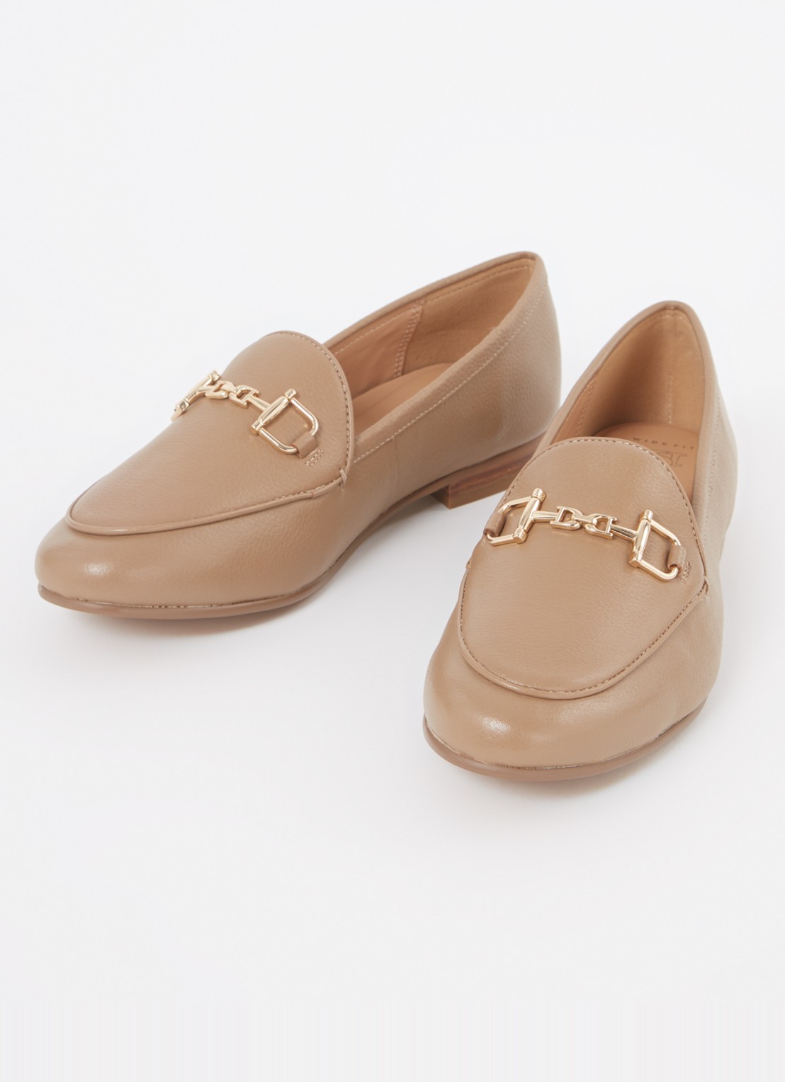 Dune London Wide Fit Glair loafer - detail 2 camel