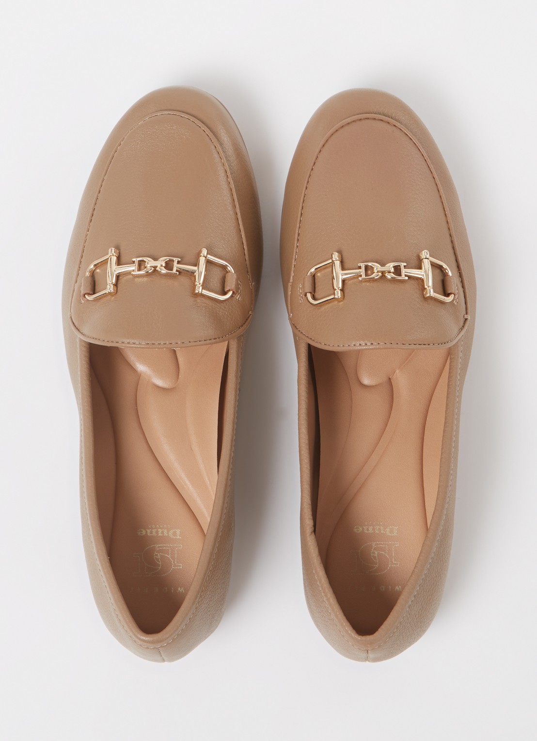Dune London Wide Fit Glair loafer - detail 3 camel