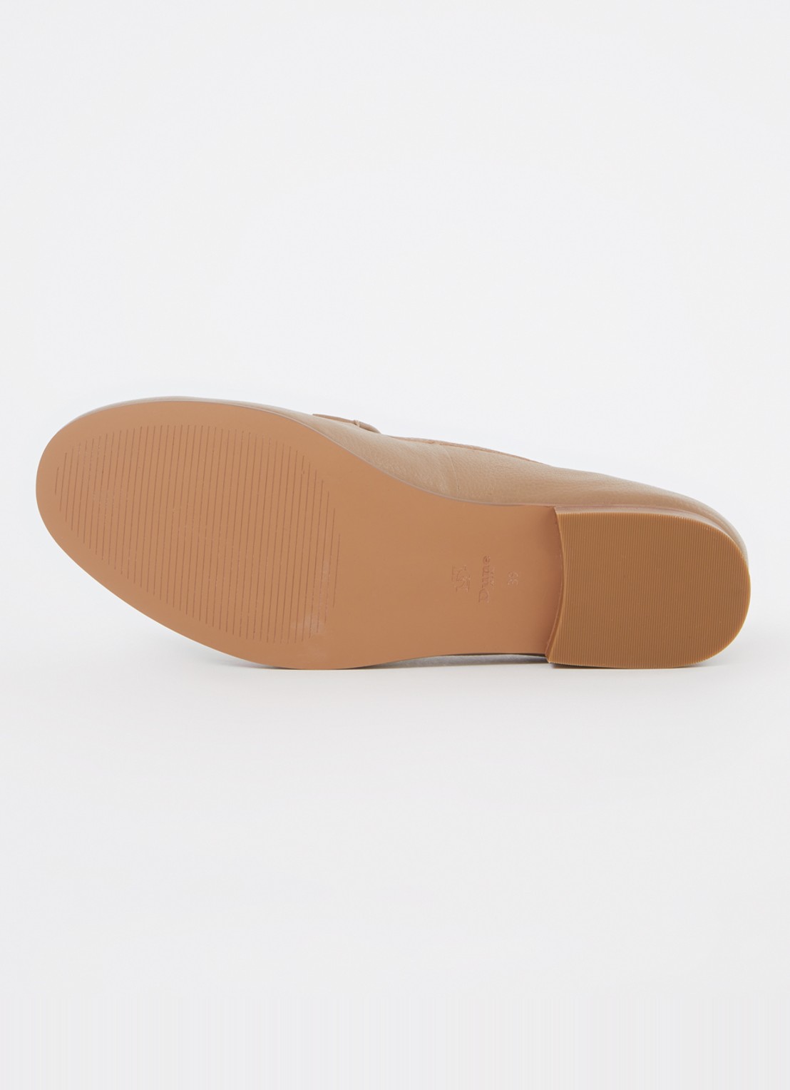 Dune London Wide Fit Glair loafer - detail 4 camel