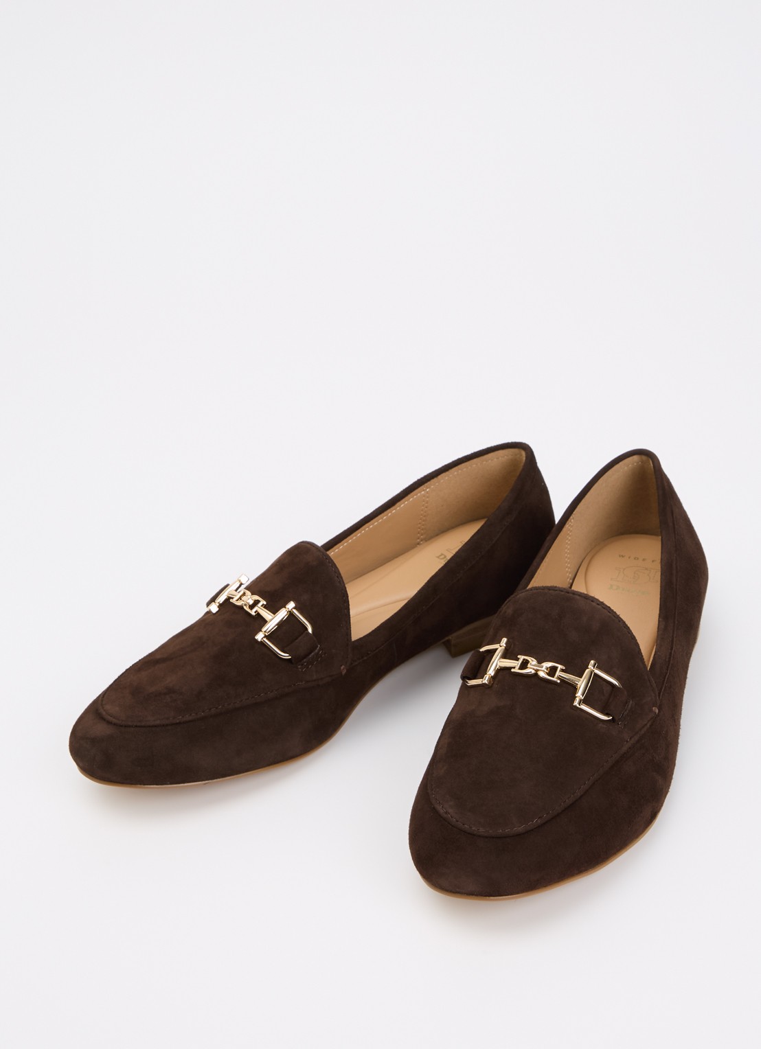Dune London Wide Fit Glair loafer - detail 3 donkerbruin