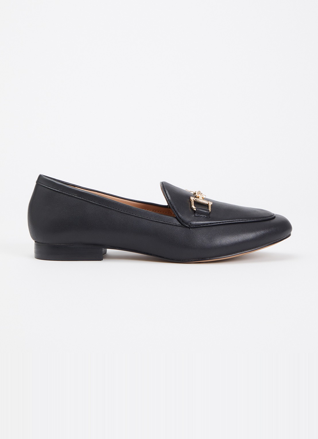 Dune London Wide Fit Glair loafer - voorkant antraciet