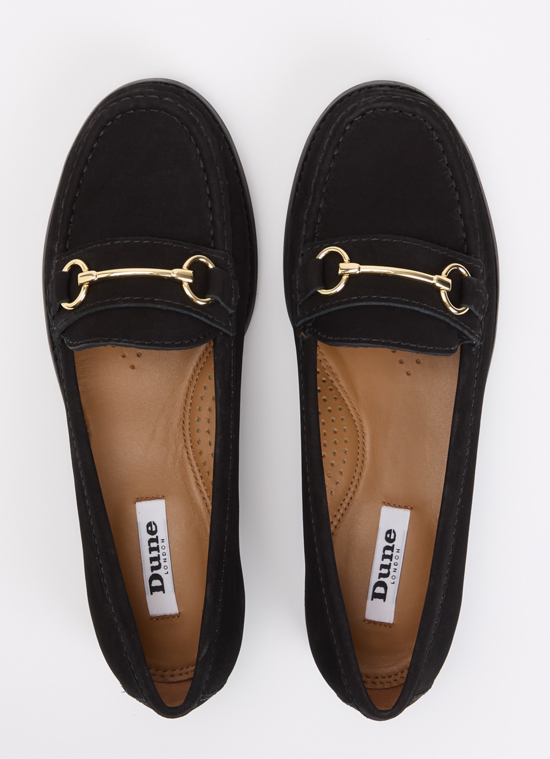 Dune London Wide Fit Glenny loafer - detail 2 zwart