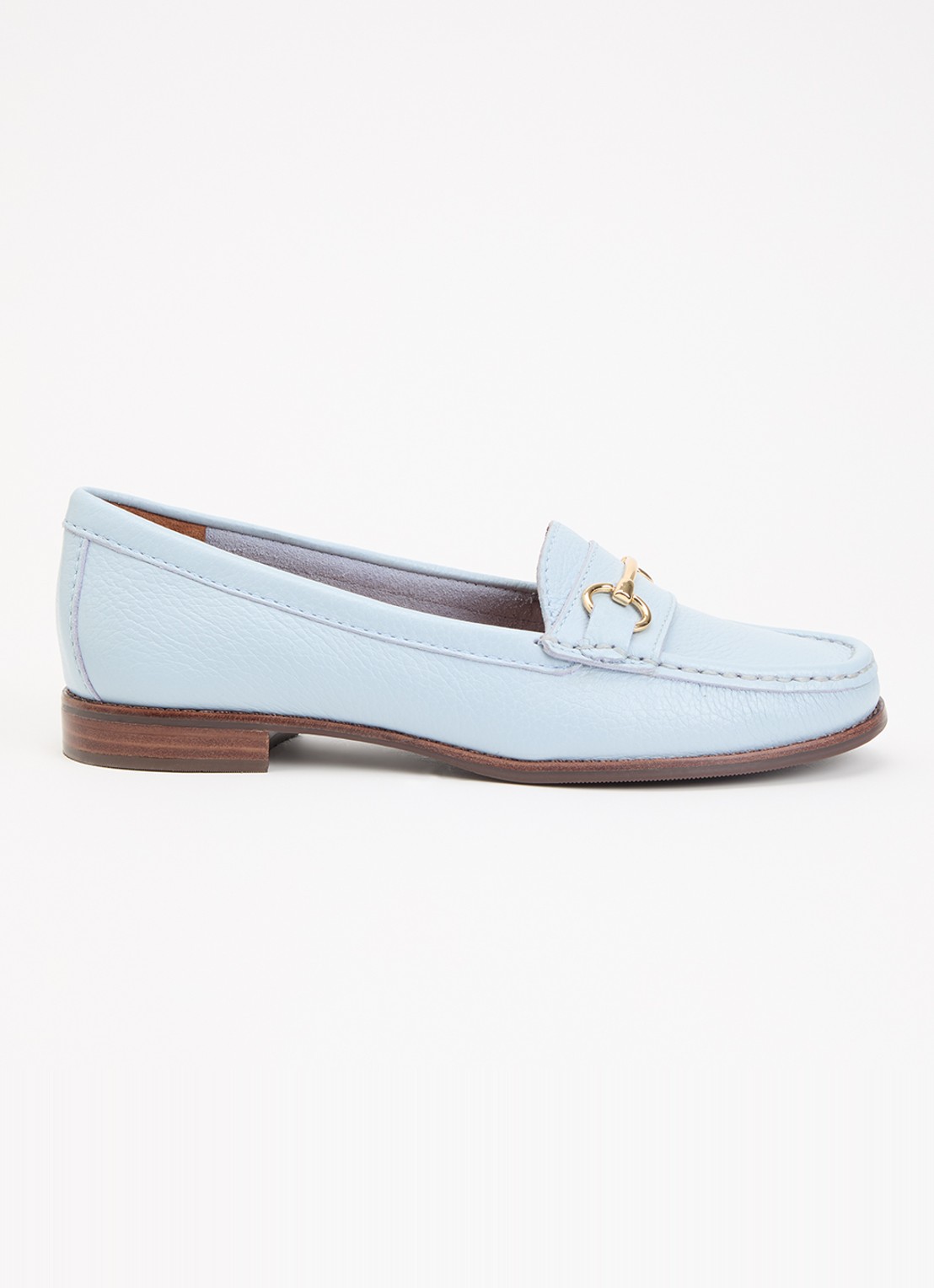 Dune London Wide Fit Glenny loafer - voorkant 4 lichtblauw