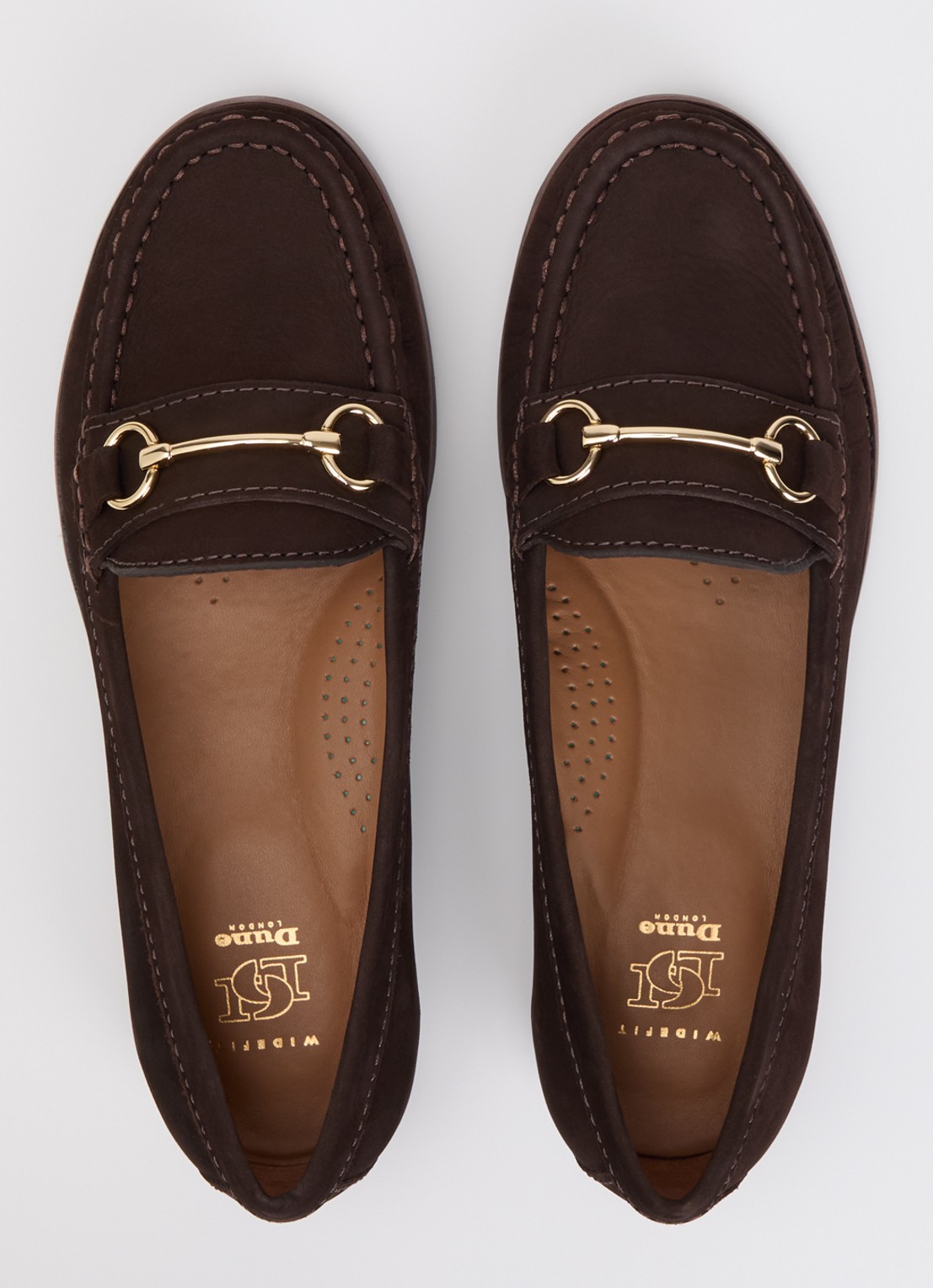 Dune London Wide Fit Glenny loafer - detail 2 donkerbruin