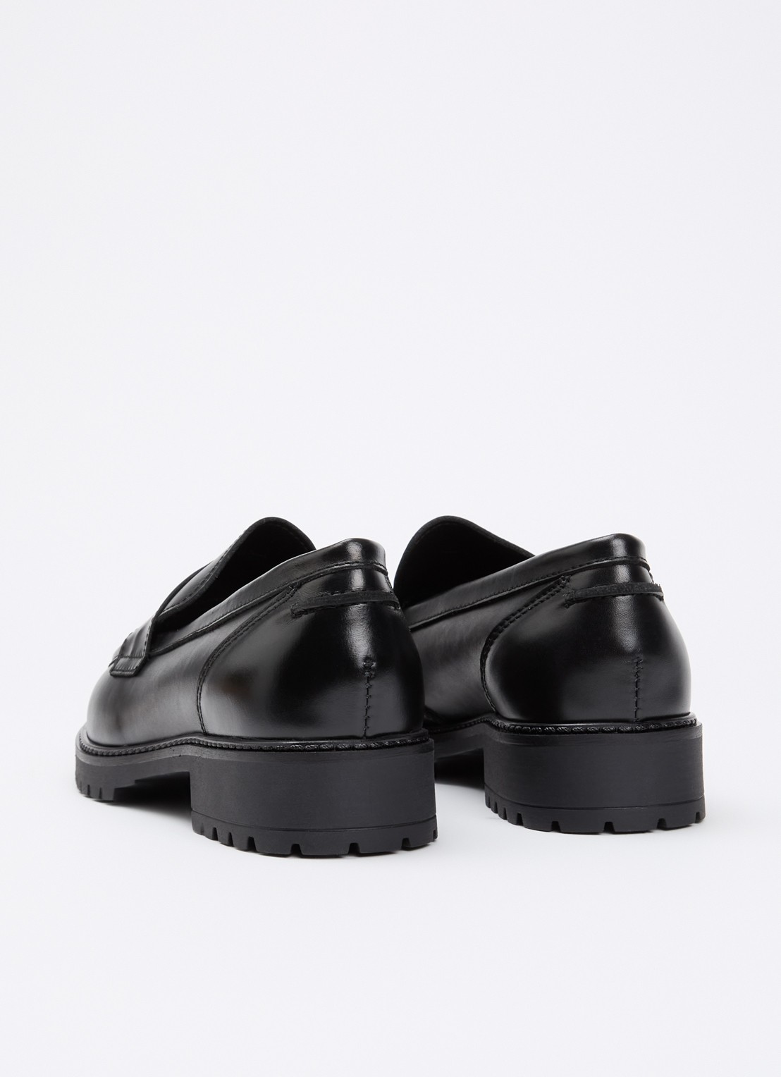 Dune London Wide Fit Gracelyn loafer van leer - achterkant 5 zwart