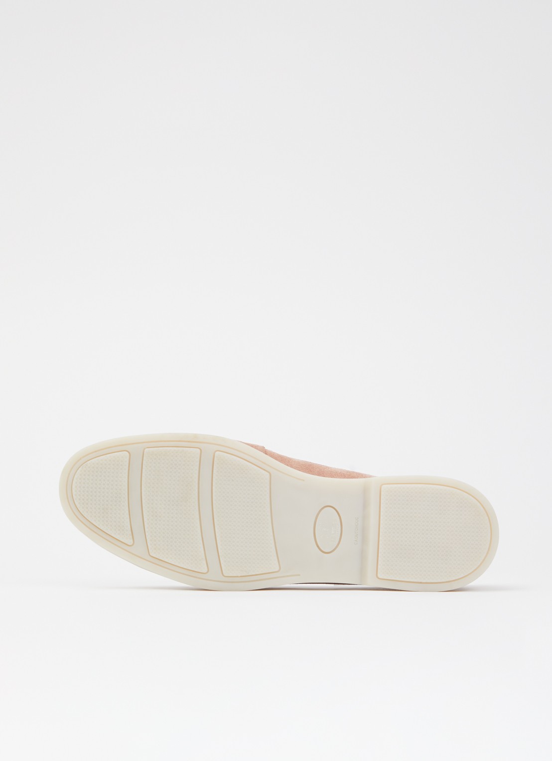 Dune London Wide Fit Grinning loafer van suède - detail 5 lichtroze