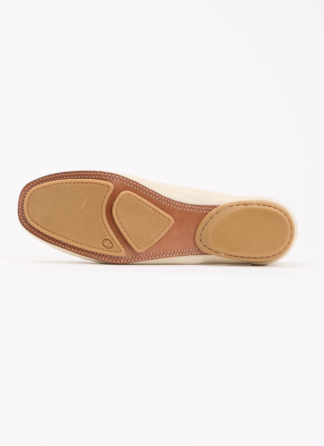 Dune London Wide Fit Grip mocassin van leer - detail 4 gebroken wit
