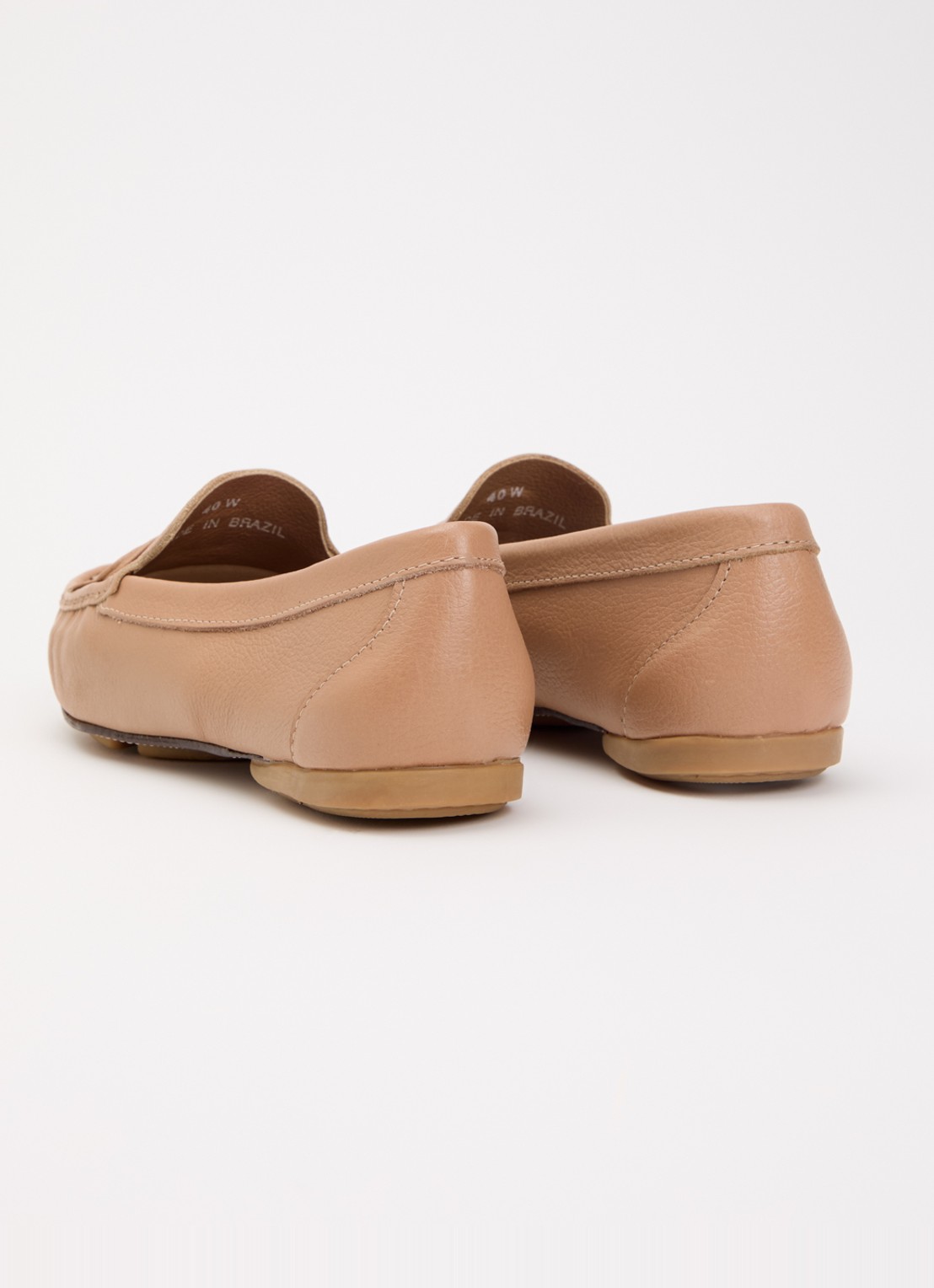 Dune London Wide Fit Grip mocassin van leer - achterkant camel