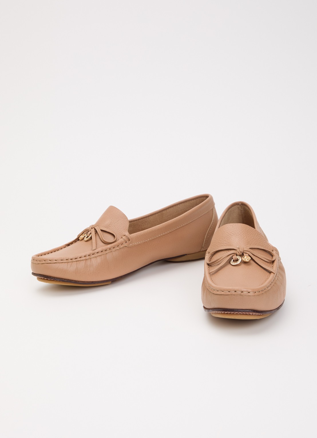 Dune London Wide Fit Grip mocassin van leer - detail 3 camel
