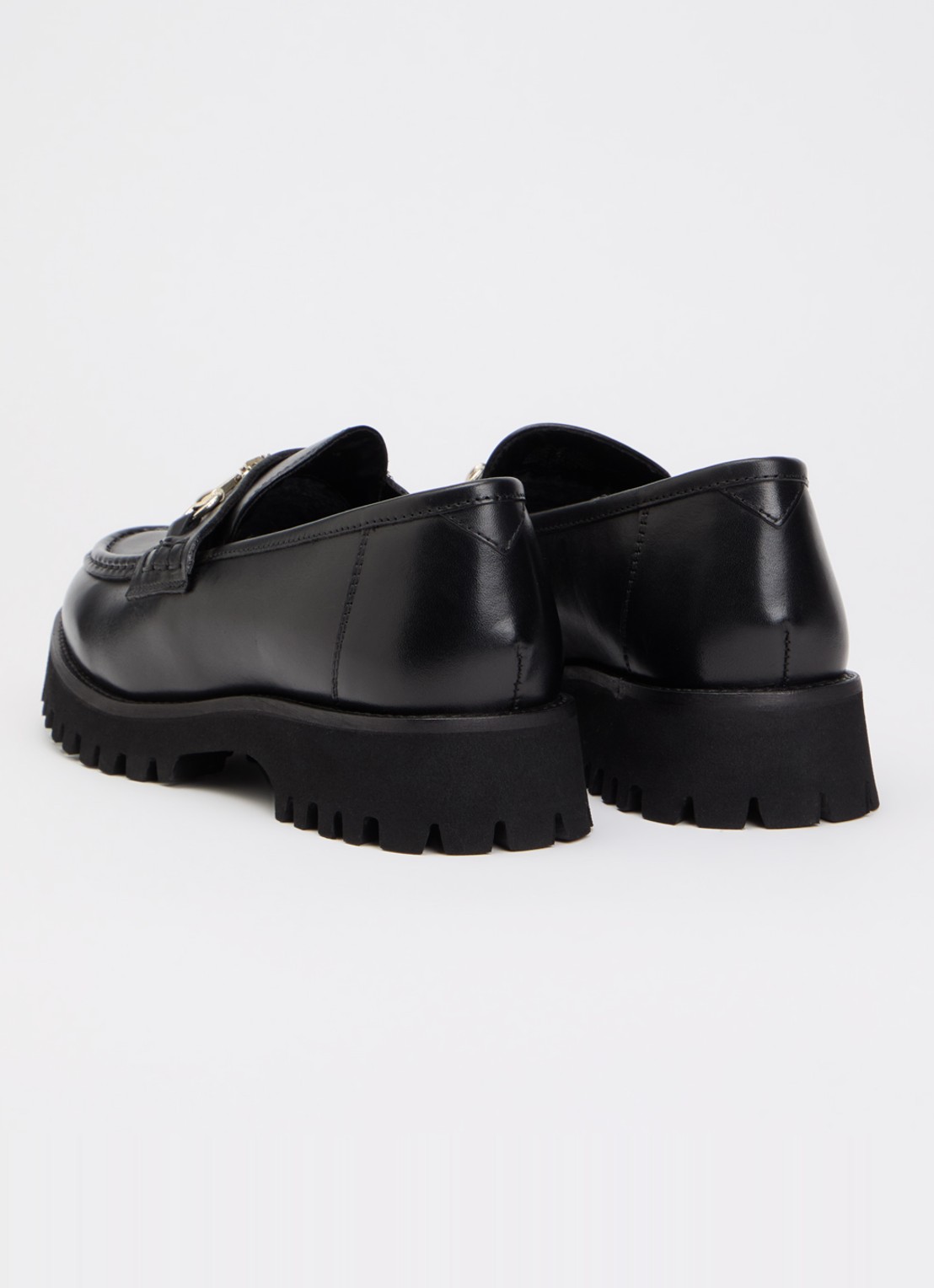 Dune London Wide Fit Grissini loafer  - achterkant zwart