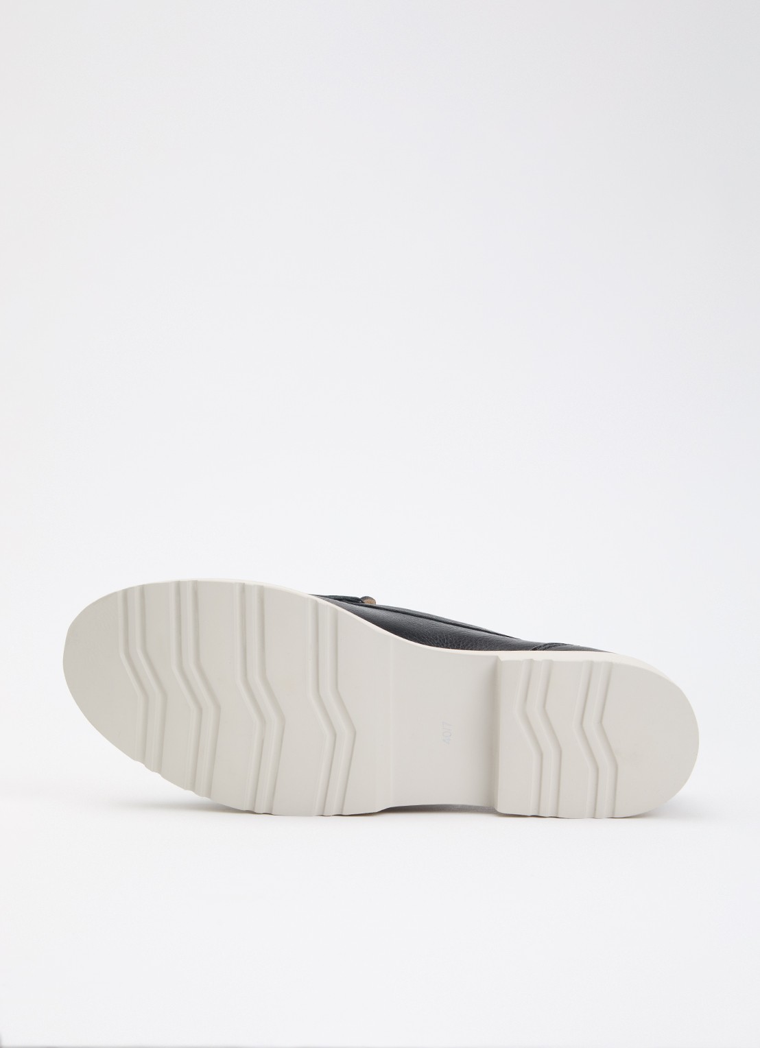 Dune London Wide Fit Gwen loafer van leer - detail 3 zwart