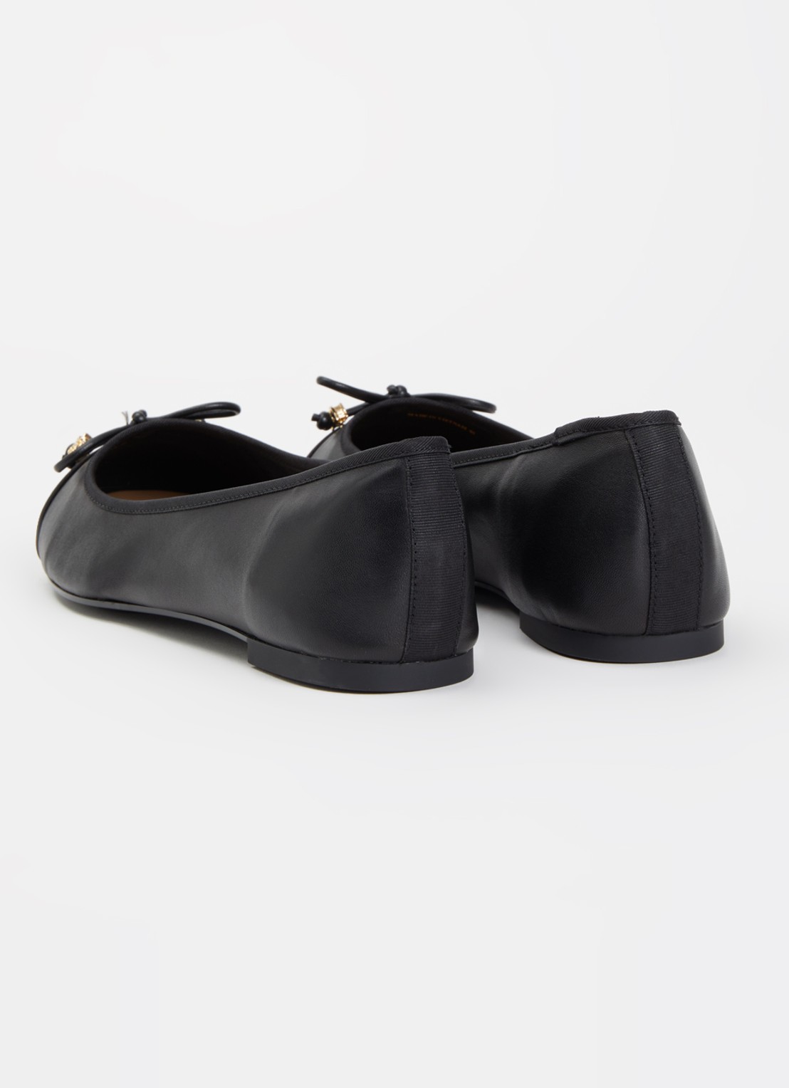 Dune London Wide Fit Hallo ballerina met strikdetail - achterkant 6 zwart