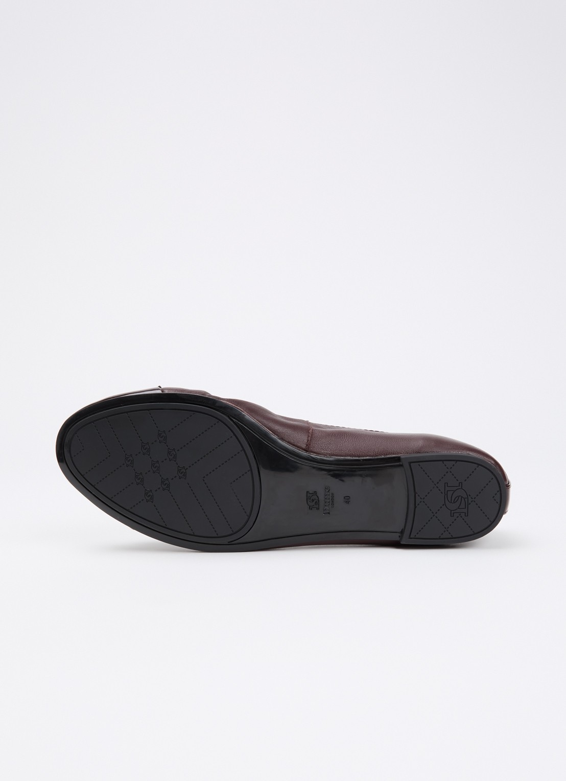 Dune London Wide Fit Hallo ballerina met strikdetail - detail 3 bordeauxrood