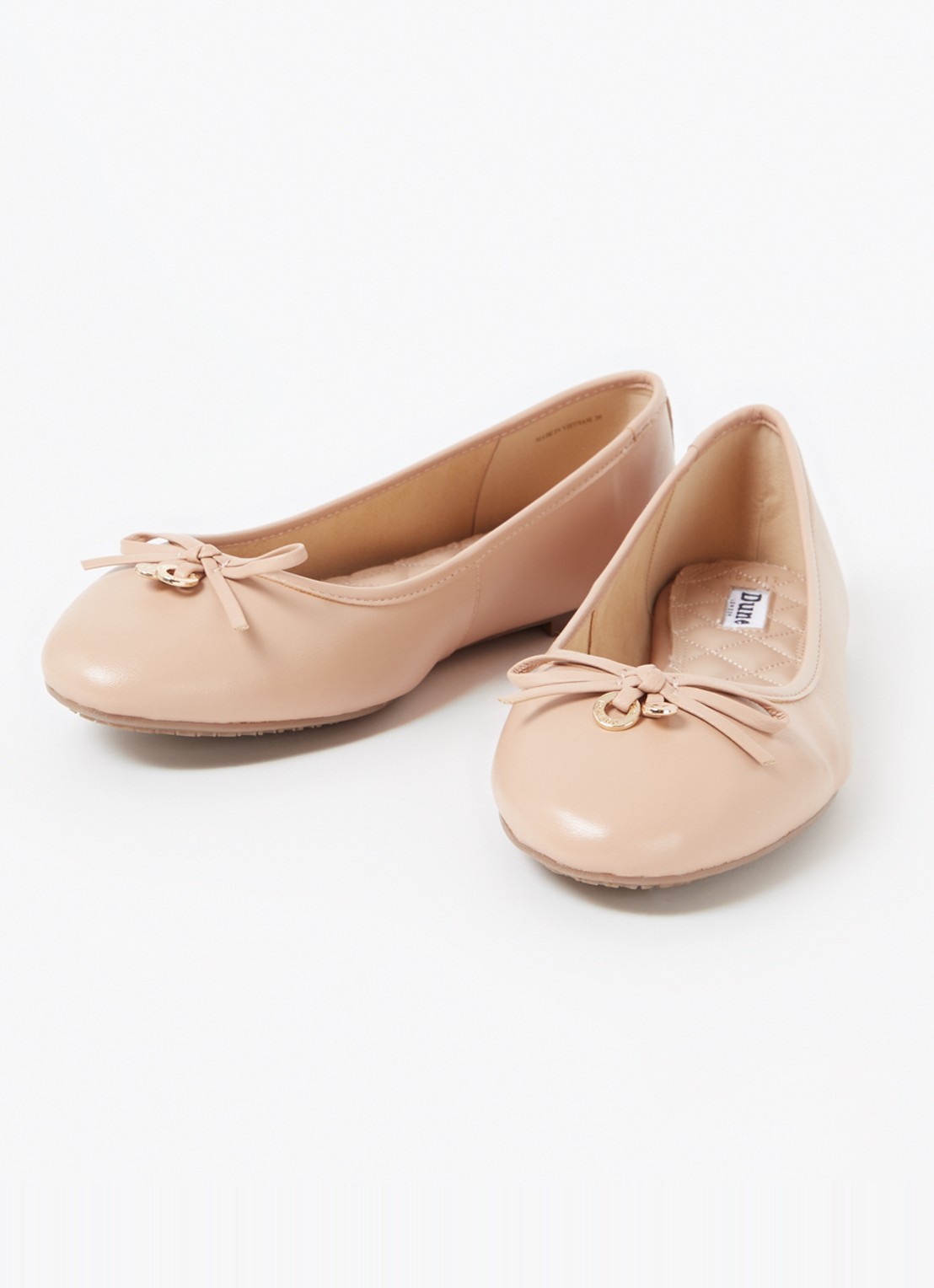 Dune London Wide Fit Hallo ballerina met strikdetail - detail 3 zalmroze