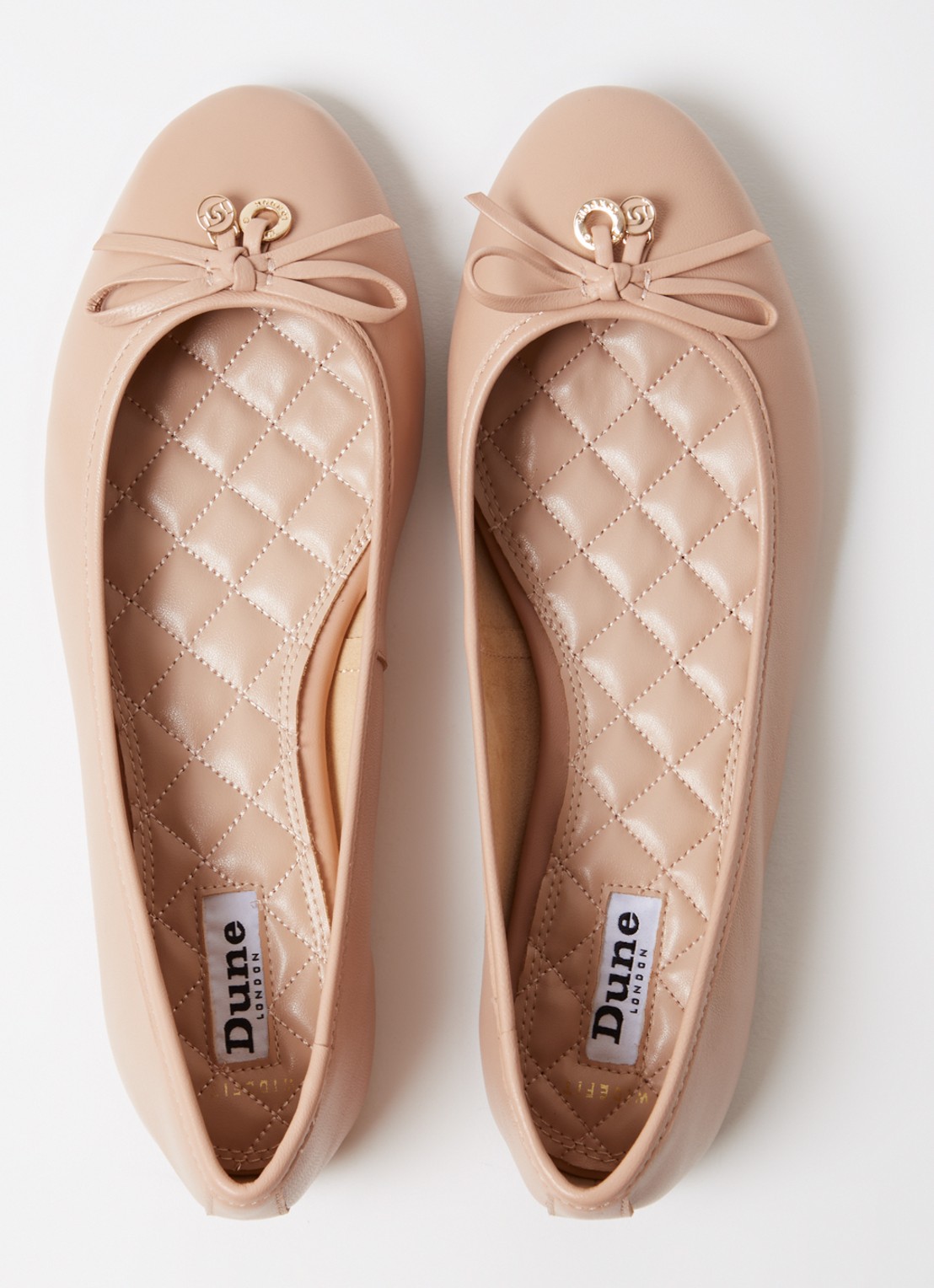 Dune London Wide Fit Hallo ballerina met strikdetail - detail 4 zalmroze