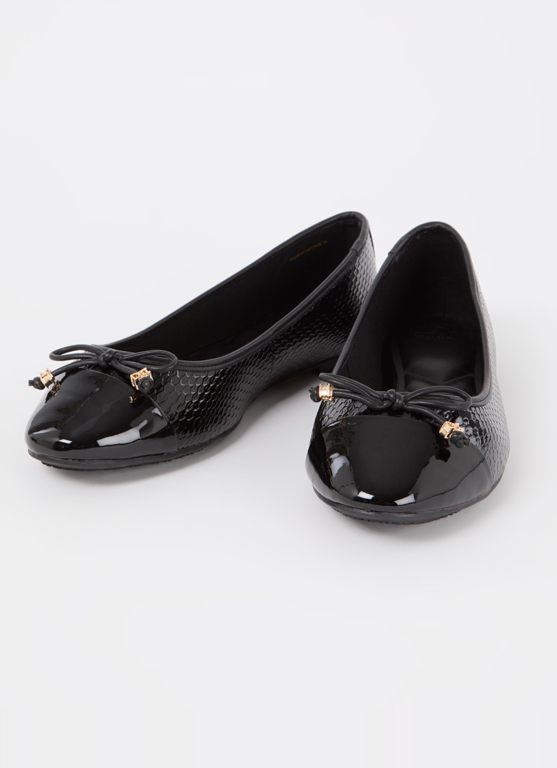 Dune London Wide Fit Hallo ballerina met strikdetail - detail 3 reptile