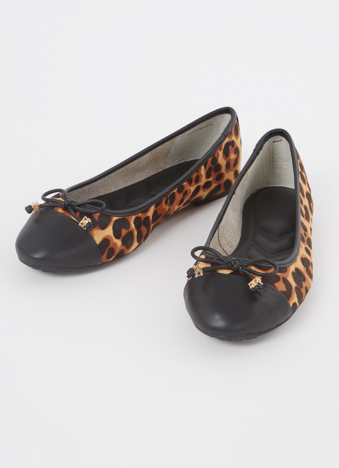 Dune London Wide Fit Hallo ballerina met strikdetail - detail 2 bruin