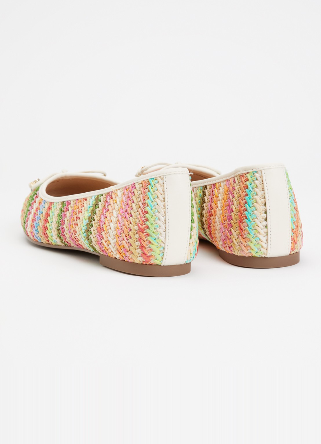 Dune London Wide Fit Hallo ballerina met strikdetail - achterkant 5 multicolor