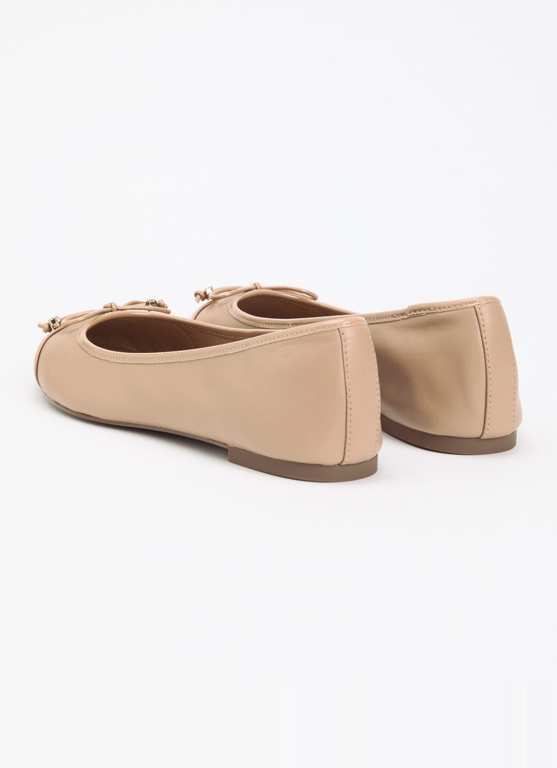 Dune London Wide Fit Hallo ballerina met strikdetail - achterkant oudroze