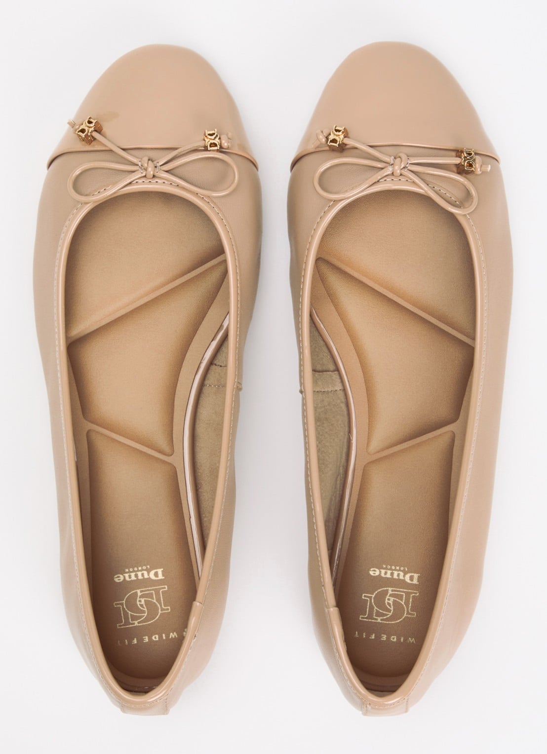 Dune London Wide Fit Hallo ballerina met strikdetail - detail 4 oudroze