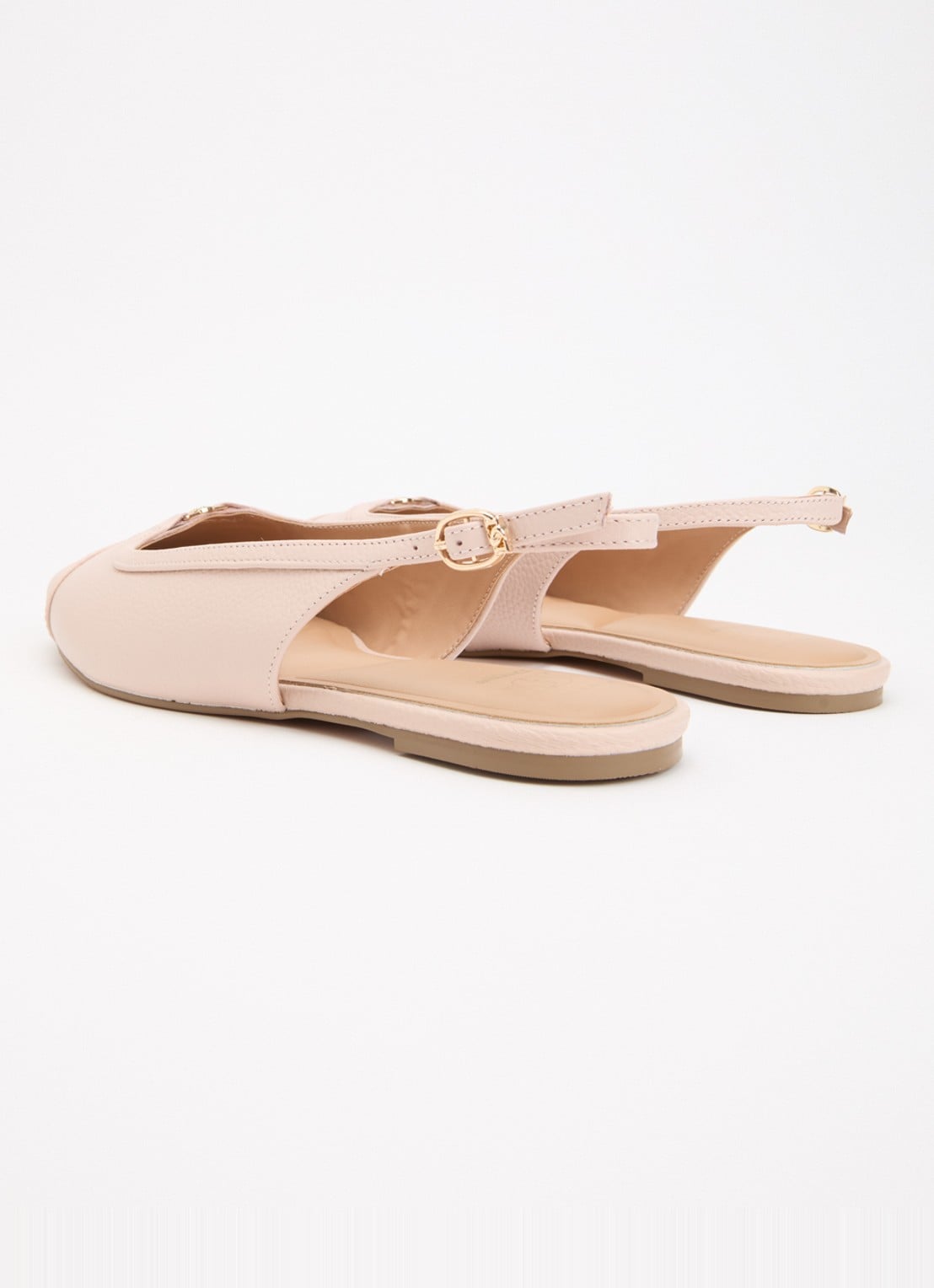 Dune London Wide Fit Hanna slingback van suède - achterkant lichtroze
