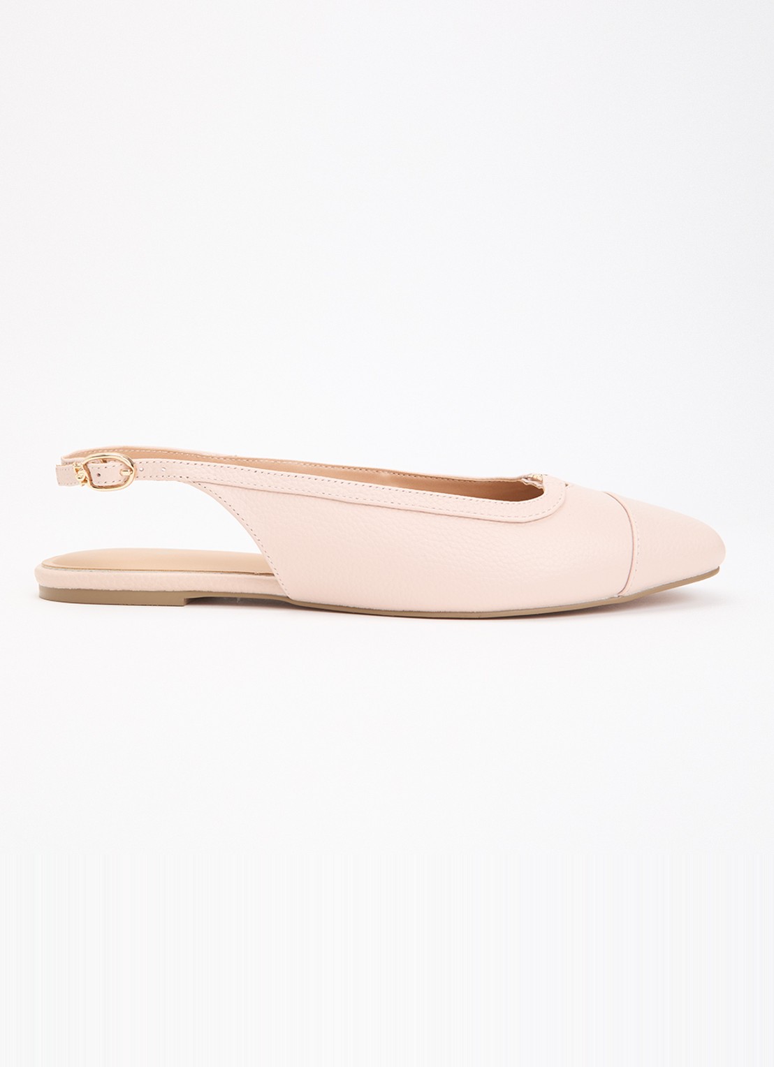 Dune London Wide Fit Hanna slingback van suède - voorkant 2 lichtroze