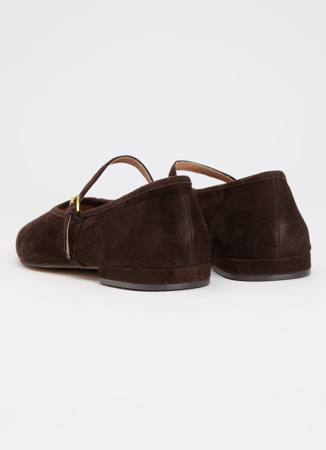 Dune London Wide Fit Hearthrob ballerina - achterkant 4 donkerbruin