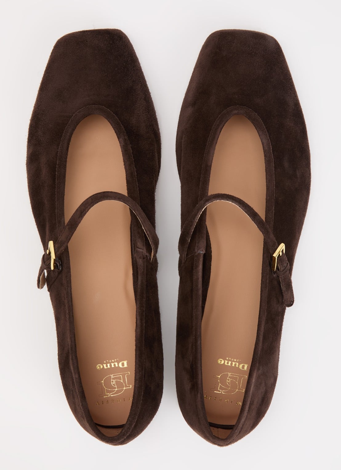 Dune London Wide Fit Hearthrob ballerina - detail 2 donkerbruin