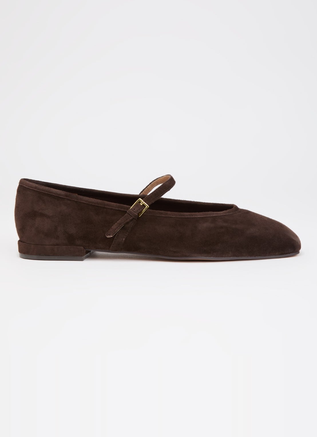 Dune London Wide Fit Hearthrob ballerina - voorkant 5 donkerbruin