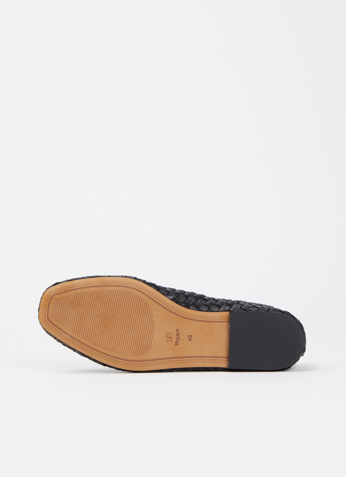 Dune London Wide Fit Heat ballerina van leer - detail 5 zwart
