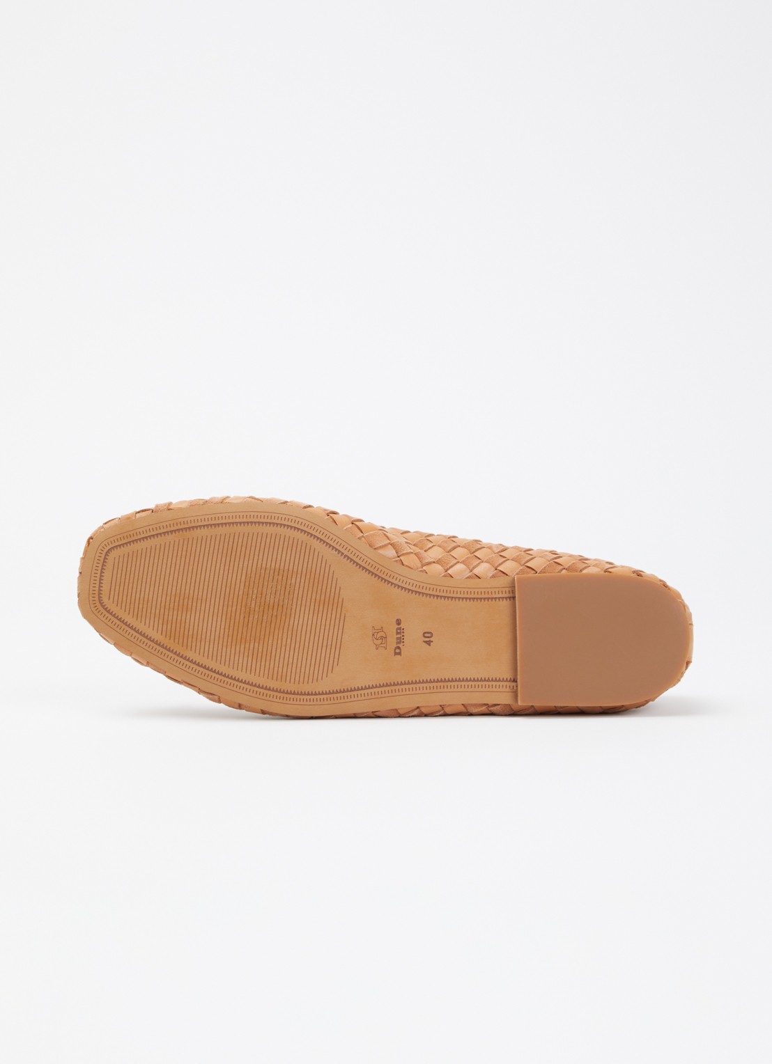 Dune London Wide Fit Heat ballerina van leer - detail 4 bruin