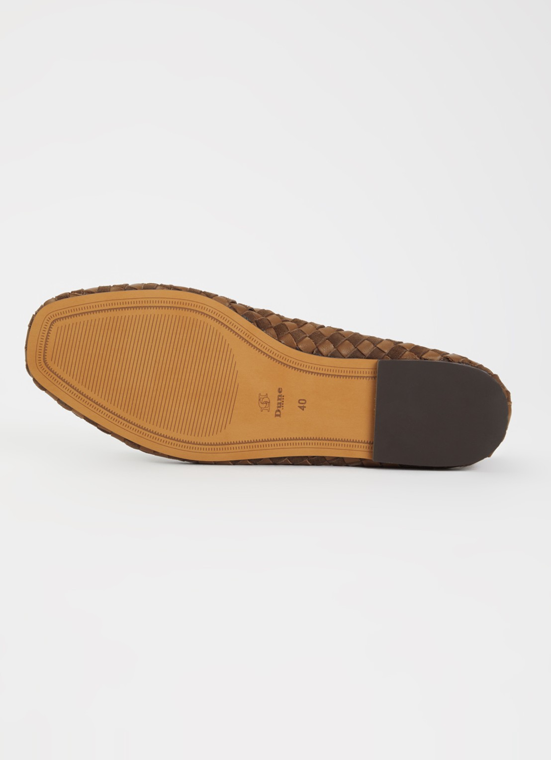 Dune London Wide Fit Heat ballerina van leer - detail 5 853brown-leather_mix