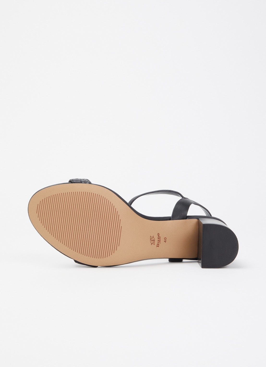 Dune London Wide Fit Jaycie sandalette van leer - detail 3 zwart
