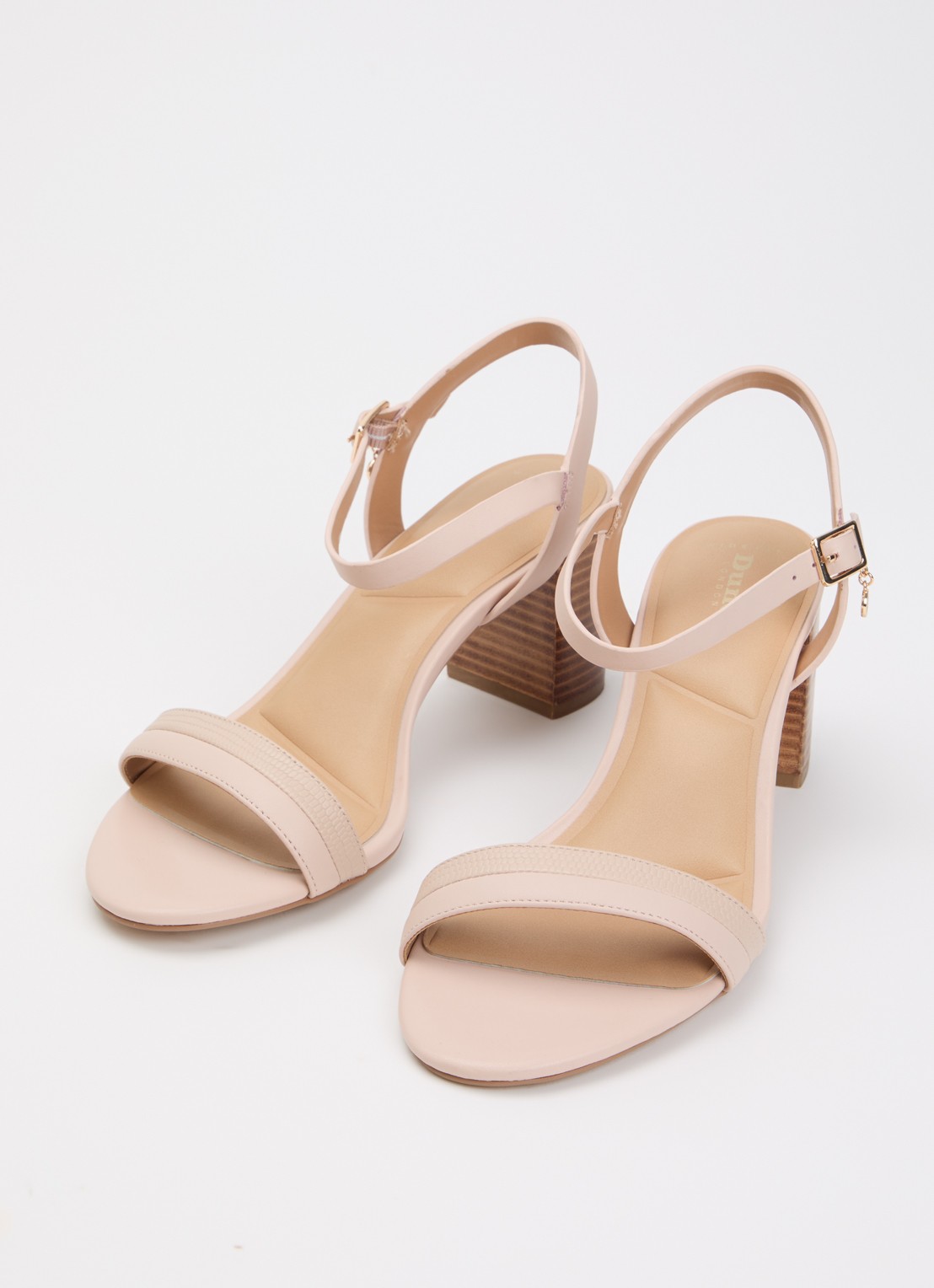 Dune London Wide Fit Jaycie sandalette van leer - detail 2 oudroze