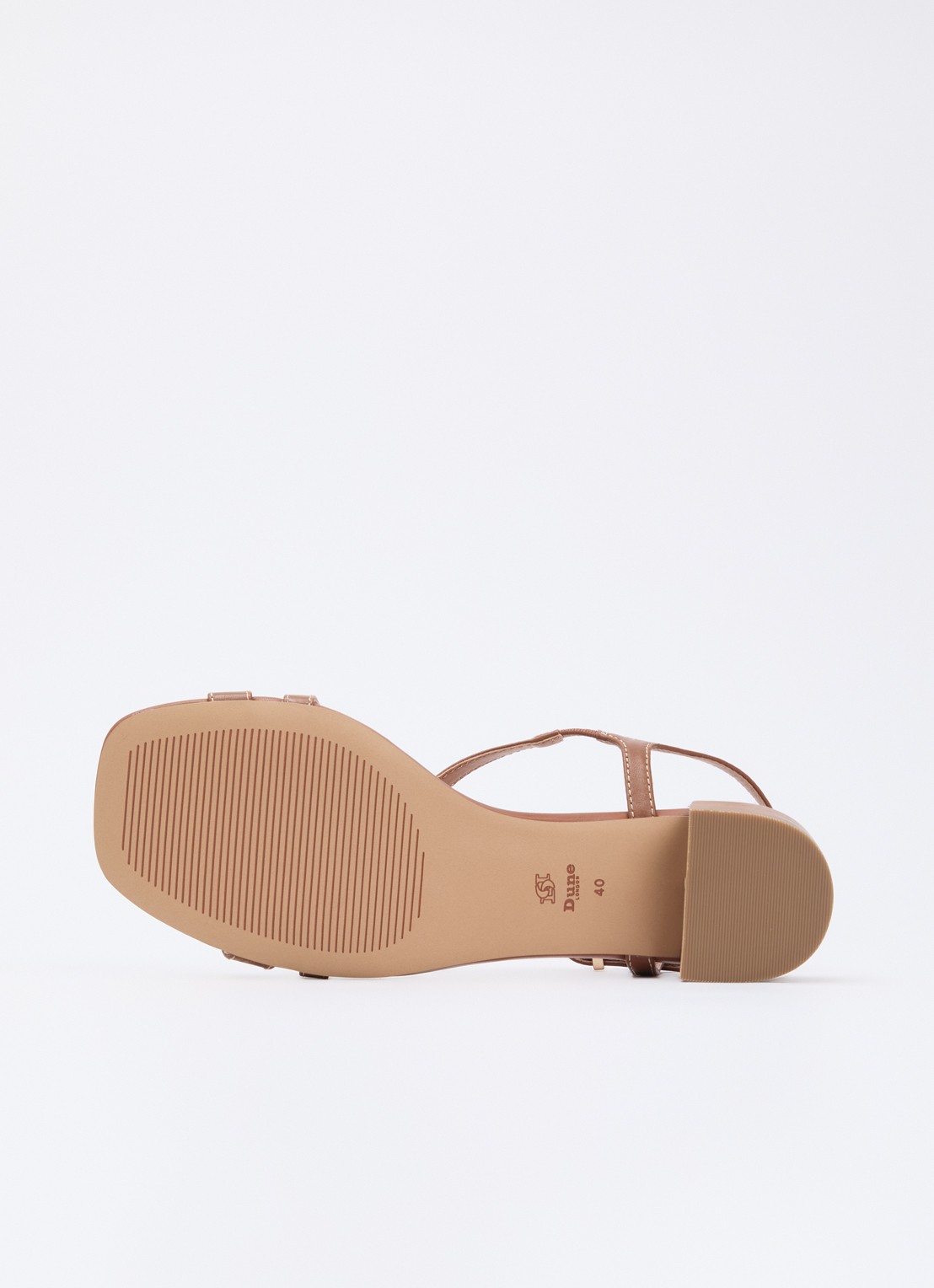 Dune London Wide Fit Jordin sandalette van leer - detail 4 bruin