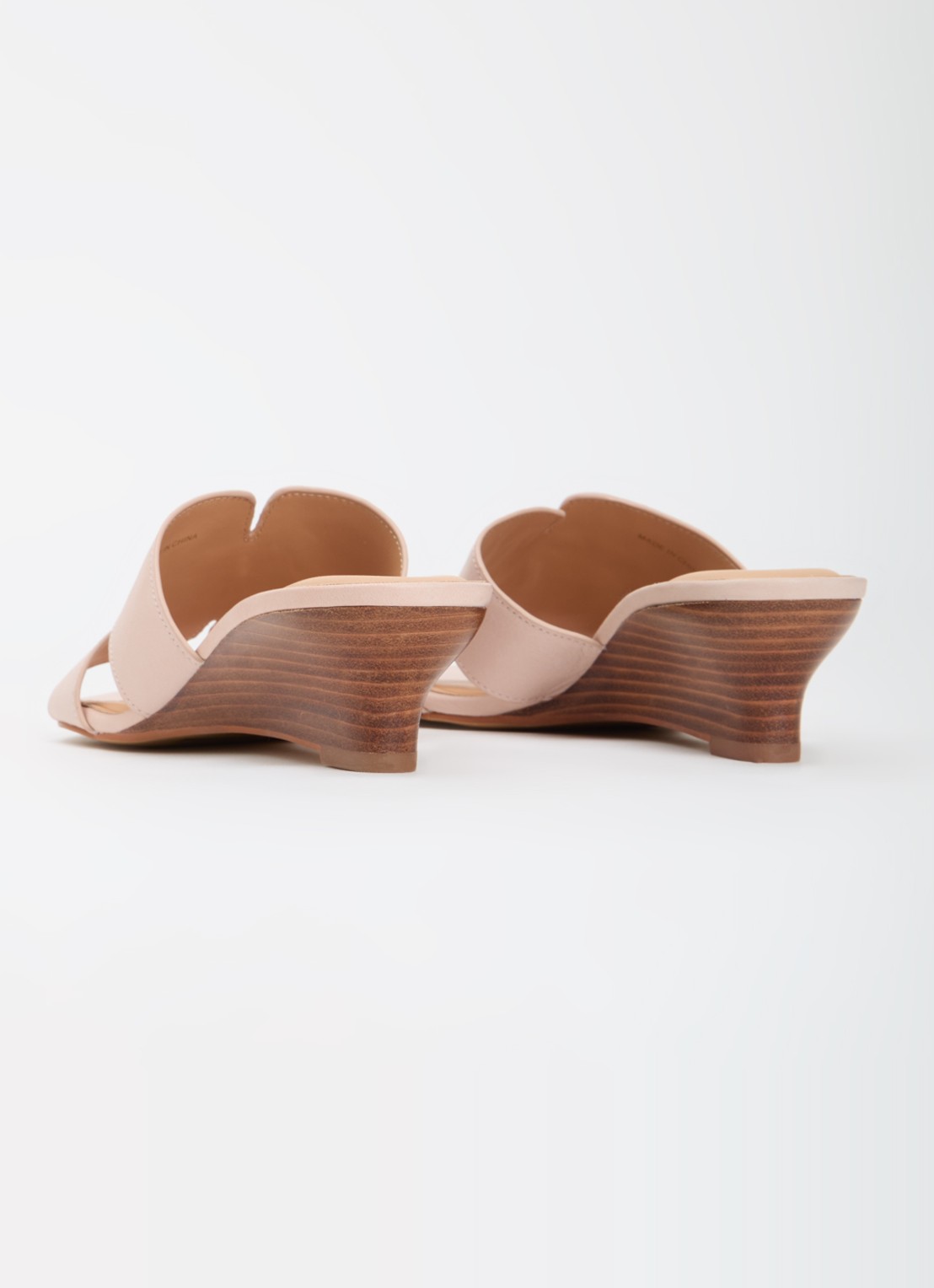 Dune London Wide Fit Kacie sleehak van leer - achterkant lichtroze