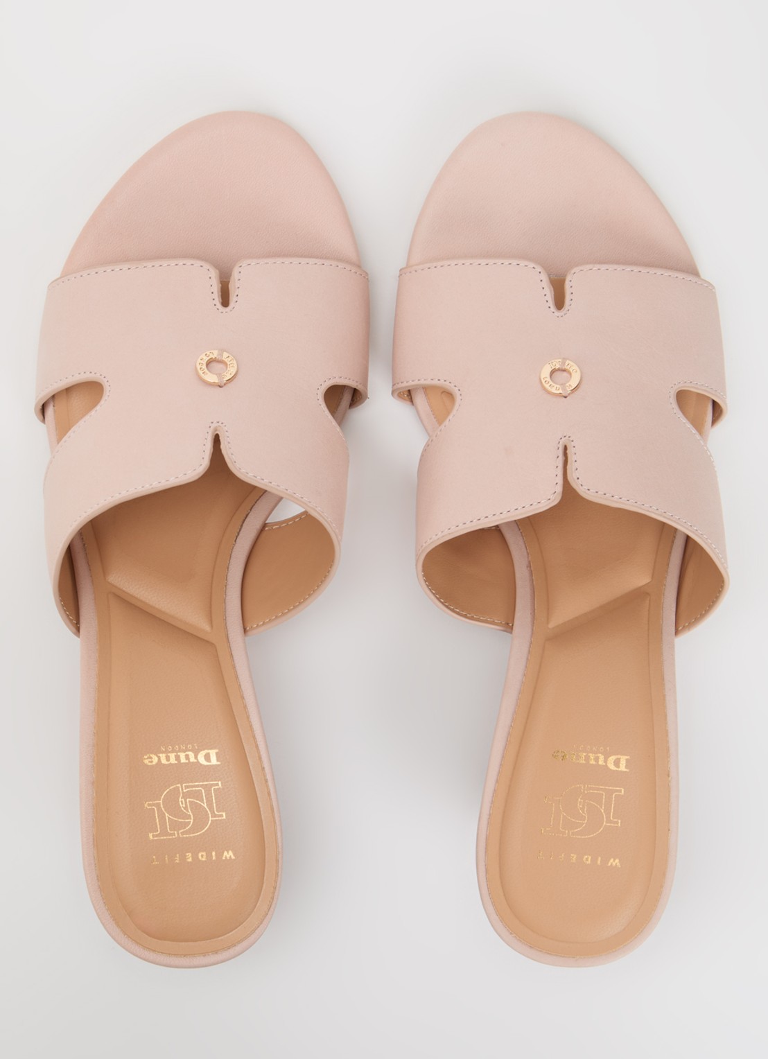 Dune London Wide Fit Kacie sleehak van leer - detail 3 lichtroze